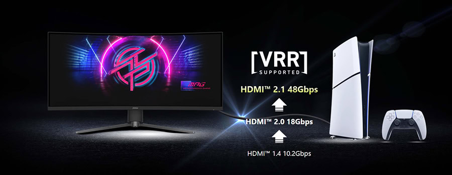 MSI MPG 346CQRF X24 34 inç 240Hz UWQHD Kavisli Gaming Monitör, yüksek yenileme hızı ve düşük tepki süresi ile üstün oyun deneyimi sağlar. Adaptive Sync ve Rapid VA teknolojileri ile akıcı görüntü suna.