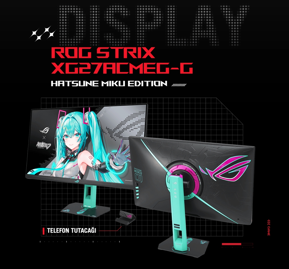 ASUS ROG Strix XG27ACMEG-G Hatsune Miku Edition Pivot Gaming Monitör H3