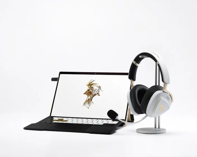 ASUS ROG Delta II-KJP Gaming Kulaklık ile dizüstü bilgisayar ve mikrofon, oyun ve iletişim için optimize edilmiştir. Konforlu tasarımı ve üstün ses kalitesiyle oyunculara mükemmel deneyim sunar.