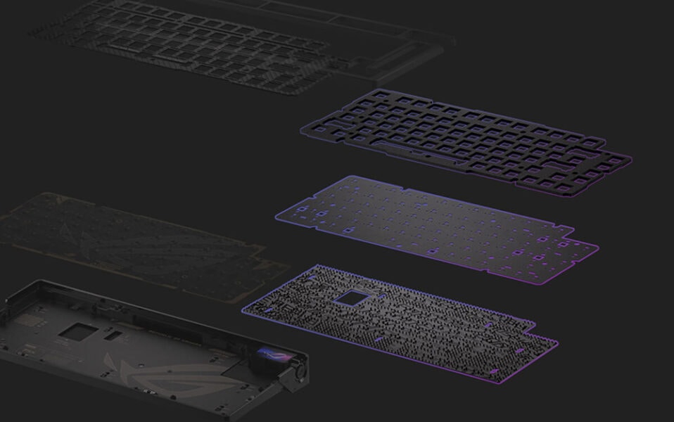 ASUS ROG Azoth Extreme NX Switch RGB Kablosuz Mekanik Gaming Klavye, yüksek performans ve özelleştirilebilir RGB aydınlatma özellikleriyle oyun tutkunları için tasarlanmıştır.