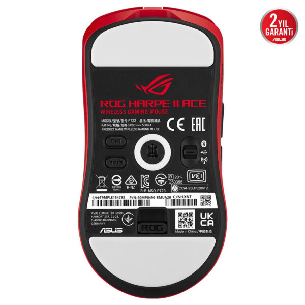 Asus Rog Harpe Ii Ace Kırmızı Aimpoint Pro Sensör Kablosuz Gaming Mouse 3