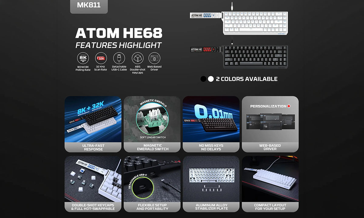 ATOM HE68 / ATOM HEGE Öne Çıkan Özellikler