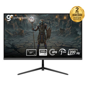 Gamer Raider 27 inç oyuncu monitörü, yüksek hız ve netlik sağlayan 200Hz yenileme hızı, 1ms tepki süresi ve IPS panel ile oyun deneyimini artırır. Full HD çözünürlük ve geniş görüş açılarıyla üstün gö.