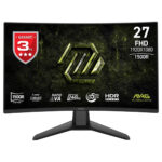 MSI MAG 274CF X24 27 inç 240Hz 0.5ms Full HD FreeSync Premium Rapid VA Kavisli Gaming Monitör