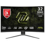 MSI MAG 325CQPF E18 31.5 inç 180Hz 2K WQHD Adaptive Sync Rapid VA Kavisli Gaming Monitör
