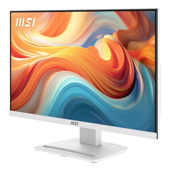 MSI PRO MP241W 23.8 inç Full HD, 144Hz, 1ms, FreeSync VA monitör, şık beyaz tasarımıyla yüksek performans ve görsel kalite sunar.