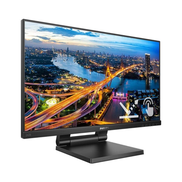 Philips 242B1TC/00 23.8 inç Full HD dokunmatik monitör, 75Hz yenileme hızı ve 4ms tepki süresi ile yüksek performans sağlar. Adaptive Sync teknolojisi ve şık tasarımıyla ofis ve eğlence için ideal.