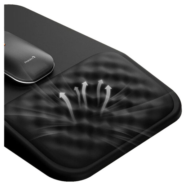 ProtoArc MP50 ergonomik PU deri bilek destekli mouse pad, rahat kullanım ve optimal destek sağlar, ofis ve oyun ortamları için ideal.
