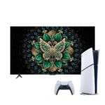 TCL 55Q6C 55 inç 139 Ekran Smart 144Hz 4K UHD Premium QD-MiniLED Google TV - Sony Playstation 5 Slim Dijital Edition 825GB Oyun Konsolu - Beyaz Bundle Paketi