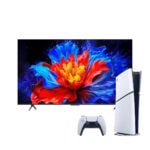 TCL 55T8C 55 inç 139 Ekran Smart 144Hz 4K UHD QLED Google TV - Sony Playstation 5 Slim Dijital Edition 825GB Oyun Konsolu - Beyaz Bundle Paketi