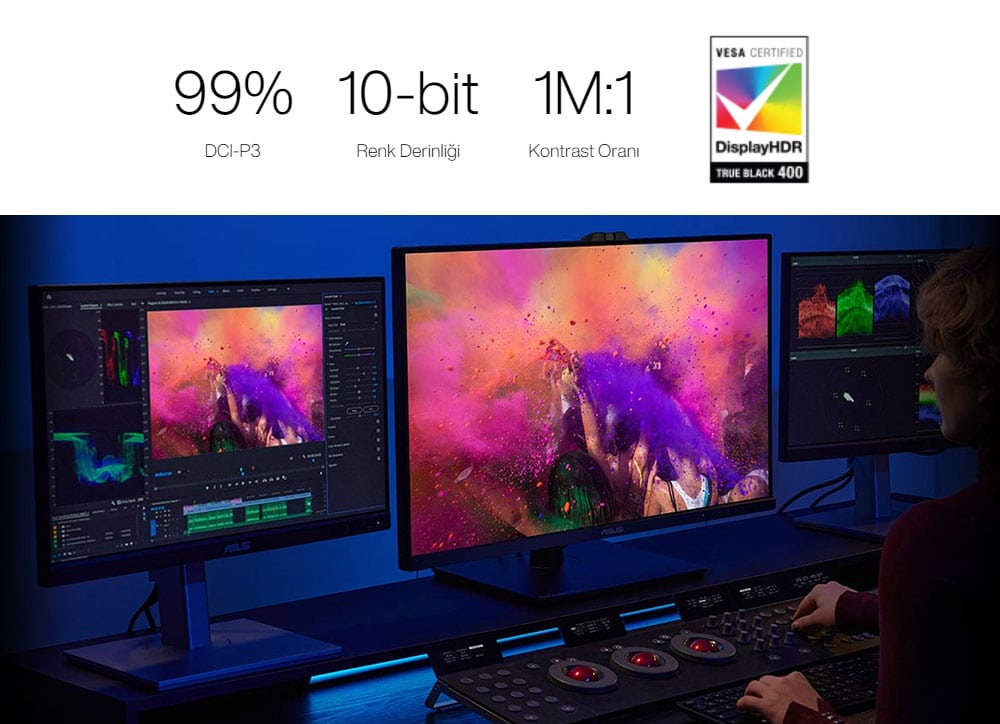 ASUS ProArt OLED PA32DC 31.5 inç 4K UHD OLED Pivot Monitör.