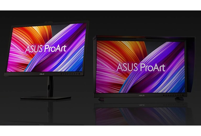 ASUS ProArt OLED PA32DC 31.5 inç 4K UHD OLED Pivot Monitör, yüksek renk doğruluğu ve geniş renk gamı ile profesyonel tasarım ve içerik üretimi için ideal.