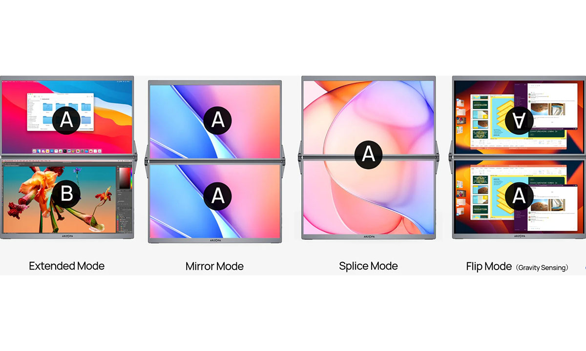Katlanabilir Monitör Görüntü Modları: 4-in-1