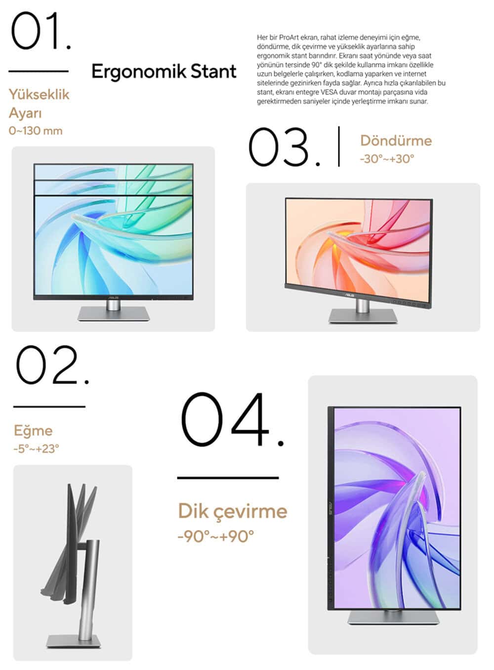 ASUS ProArt PA248QFV 24.1 inç 100Hz 5ms WUXGA Adaptive Sync IPS Pivot Monitör h23