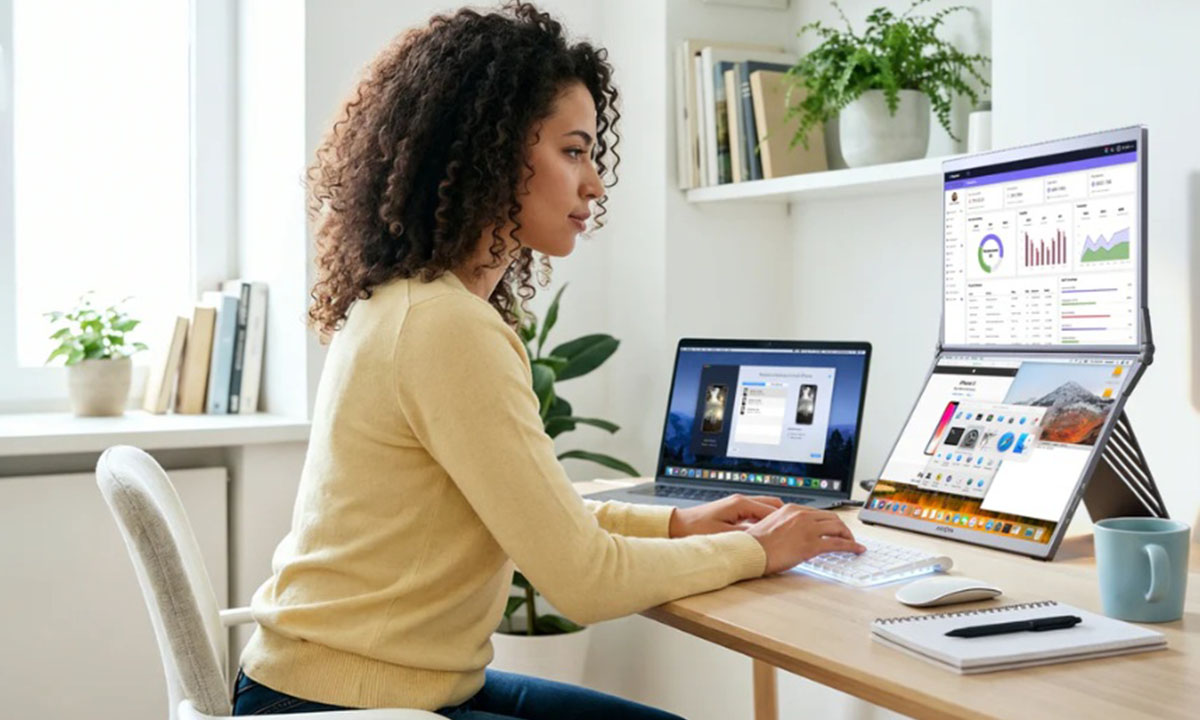 Laptop Çalışması, Toplantılar ve Eğlence İçin E1 Katlanabilir Monitör