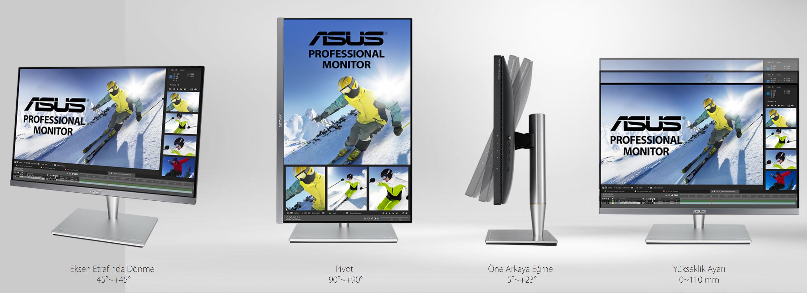 ASUS ProArt PA24AC 24.1 inç IPS Full HD monitör, profesyonel grafik ve tasarım çalışmaları için ideal yüksek renk doğruluğu ve geniş görüş açısı sunar.