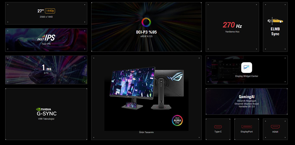 ASUS ROG Strix XG27ACMG Gaming Monitör H5