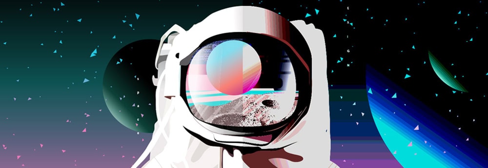 Astronot kaskı ve uzay temasıyla ilgili yüksek çözünürlüklü görsel, uzay ve keşif odaklı içeriklerde kullanılmak üzere optimize edilmiştir.