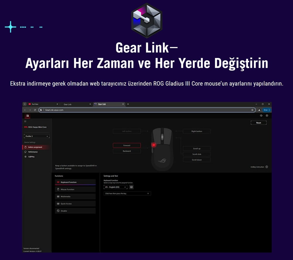 ROG Gladius III Core Gaming Mouse