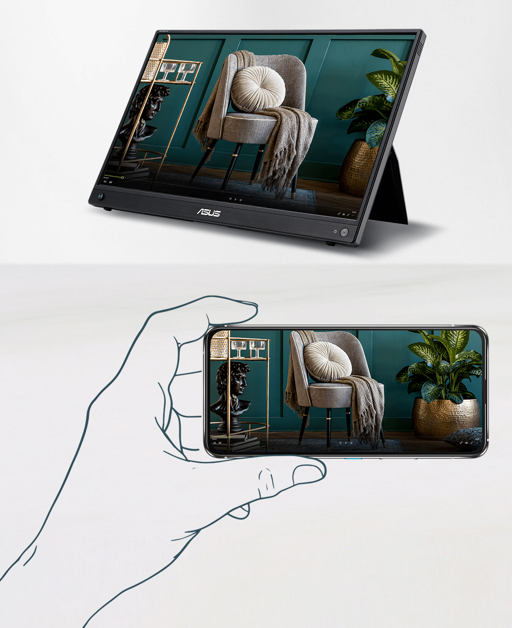 ASUS ZenScreen GO MB16AWP Monitör yh8