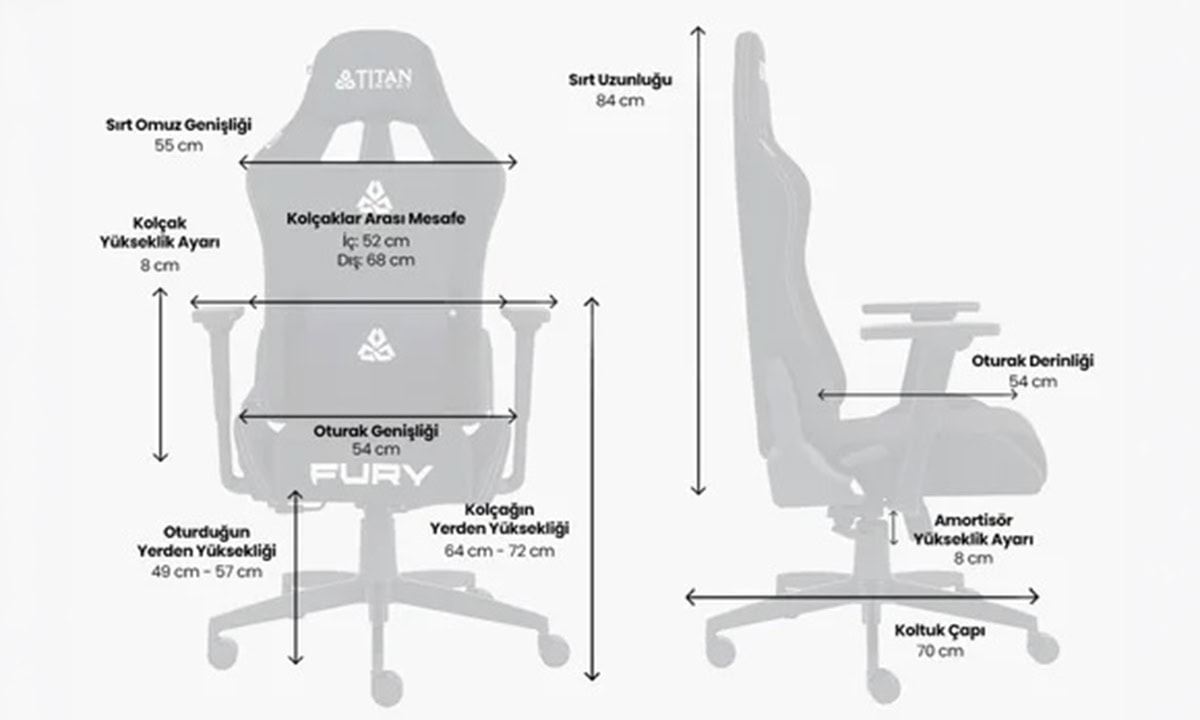 Yüksek konfor ve ergonomi sağlayan Titanseat Beast oyuncu koltuğu, bel desteği, 3D hafızalı sünger ve kromiyum kumaş ile uzun süreli kullanıma uygun tasarlandı.