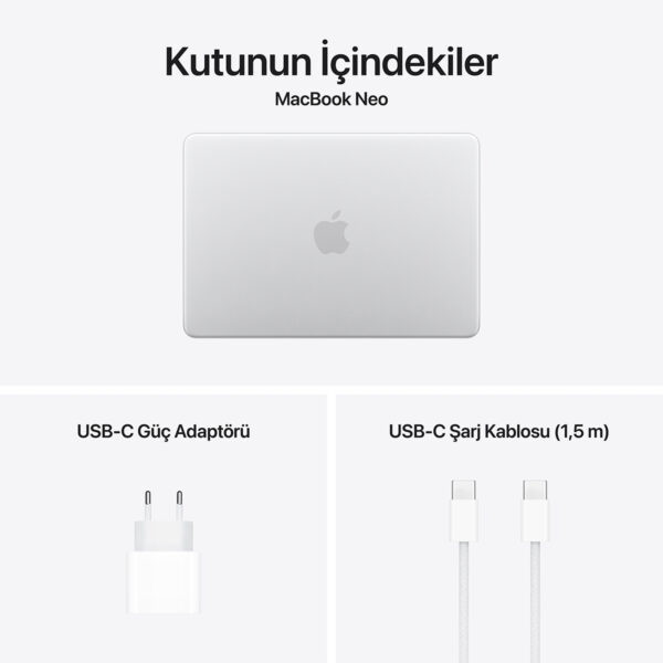 Apple Macbook Neo A18 Pro 6 Cekirdek Cpu 5 Cekirdek Gpu 8gb Ram 256gb Ssd 13 Inc Gumus Laptop Mhfa4tu A 10