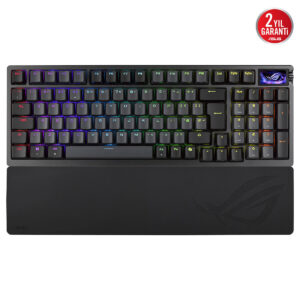 Asus Rog Azoth 96 He Black 8k Hz Rog Hfx V2 Manyetik Switch Hall Effect Rgb Kablosuz Hotswap İngilizce Mekanik Gaming Klavye 2