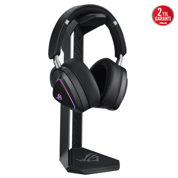 Yüksek kaliteli oyun kulaklığı standı, ASUS ROG Throne II Core uyumlu, dayanıklı ve şık tasarım, kulaklıklarınızı düzenli tutar ve erişimi kolaylaştırır.