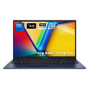 ASUS Vivobook 15 X1504VA-BQ5386, Intel Core i5-120U işlemci, 8GB DDR5 RAM, 512GB SSD, 15.6 inç Full HD ekran, IPS panel, 60Hz yenileme hızı, FreeDos işletim sistemi.