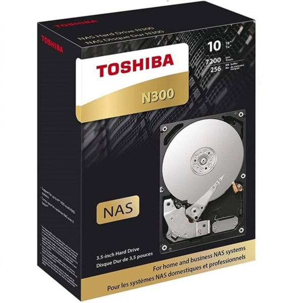 Toshiba N300 10TB 7200RPM SATA 3.0 3.5 inç NAS hard disk, yüksek kapasite ve hızlı performans sunar. Ev ve iş kullanımı için ideal, güvenilir veri depolama çözümüdür.
