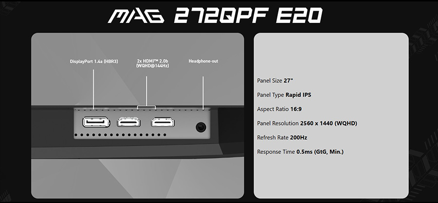 MSI MAG 272QPF E20 Gaming Monitör H13