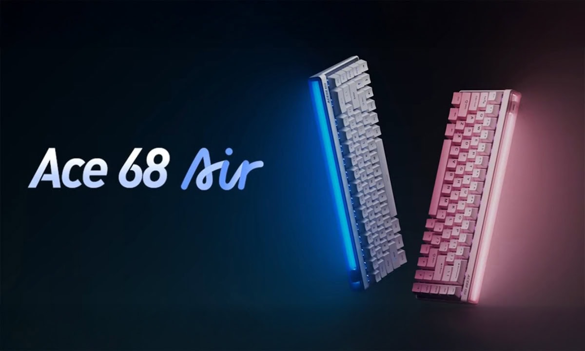 Yüksek performanslı MCHOSE Ace 68 Air Peach Gradient RGB oyun klavyesi, Hall Effect Kailh Manyetik Switch ve Hotswap özelliği ile öne çıkar.