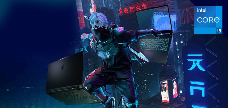 Yüksek performanslı MSI CYBORG 15 A13VE-2270XTRNN oyun dizüstü bilgisayarı, Intel Core i5-13420H ve GeForce RTX 4050 ekran kartı ile üstün grafik ve hız sağlar.