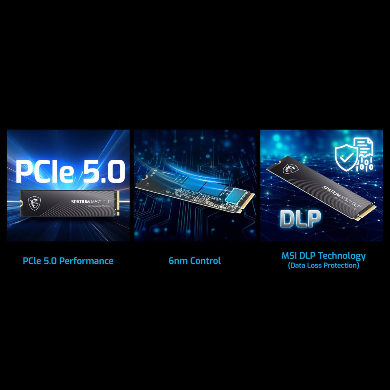 MSI SPATIUM M571 DLP 2TB NVMe PCIe Gen5 x4 SSD, yüksek performans ve hızlı veri aktarımı sağlar. PCIe 5.0 teknolojisi ile 14500MB okuma ve 11000MB yazma hızlarına ulaşır, oyun ve profesyonel kullanım.