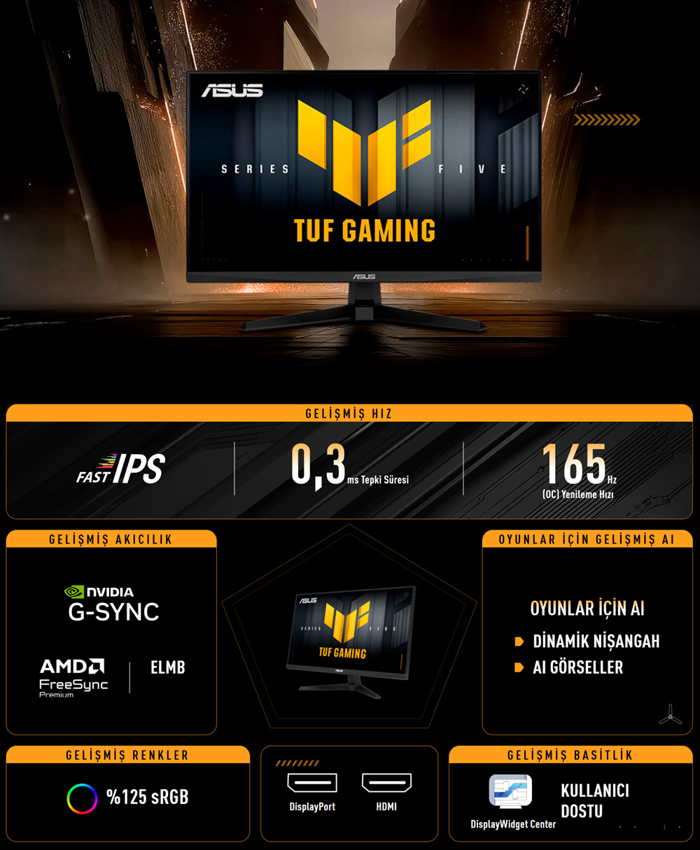 ASUS TUF Gaming VG27AQE5A Gaming Monitör H2