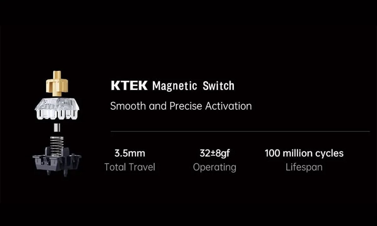 MCHOSE Ace 60 Pro Siyah RGB oyun klavyesi, hall effect sensör ve manyetik anahtar ile yüksek performans ve dayanıklılık sağlar.