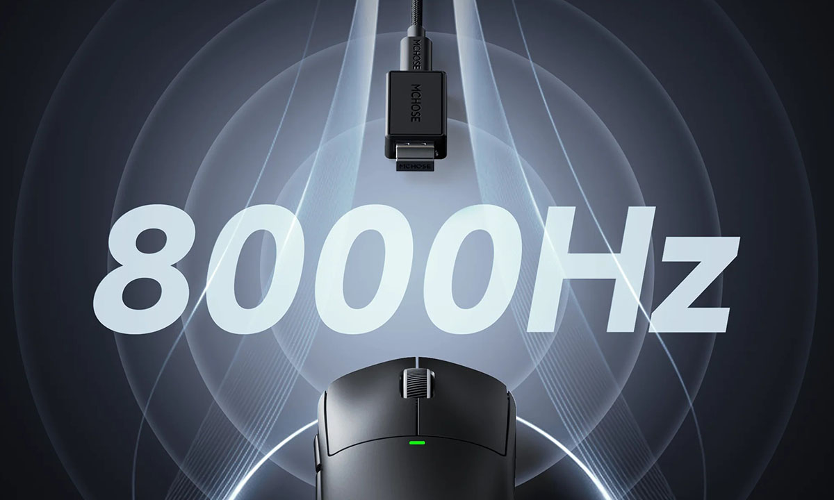 Yüksek performanslı MCHOSE A5 V3 Beyaz Kablosuz Gaming Mouse, 8K Hz hız ve 8000Hz yenileme oranı ile üstün oyun deneyimi sağlar. Ergonomik tasarımı ve kablosuz bağlantısı ile profesyonel oyunculara uy.