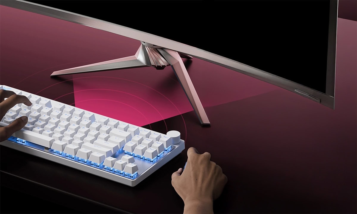 Yüksek performanslı MCHOSE Mix 87 Siyah RGB oyun klavyesi, mount tasarımı, manyetik anahtarlar ve Hall Effect teknolojisi ile hızlı ve hassas oyun deneyimi sağlar.