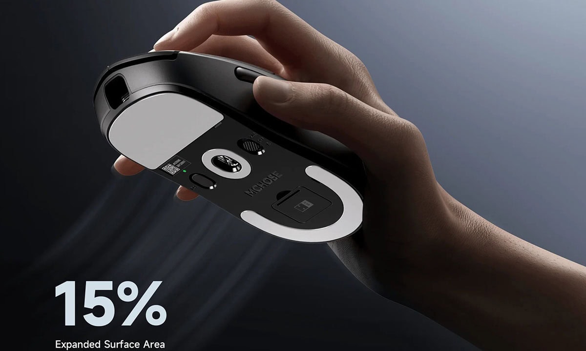 Yüksek çözünürlüklü 8K Hz kablosuz oyun faresi, MCHOSE A5 V3 modelinin beyaz ve pembe renk seçenekleriyle, hassas ve hızlı hareket imkanı sunar, oyun performansını artırır.