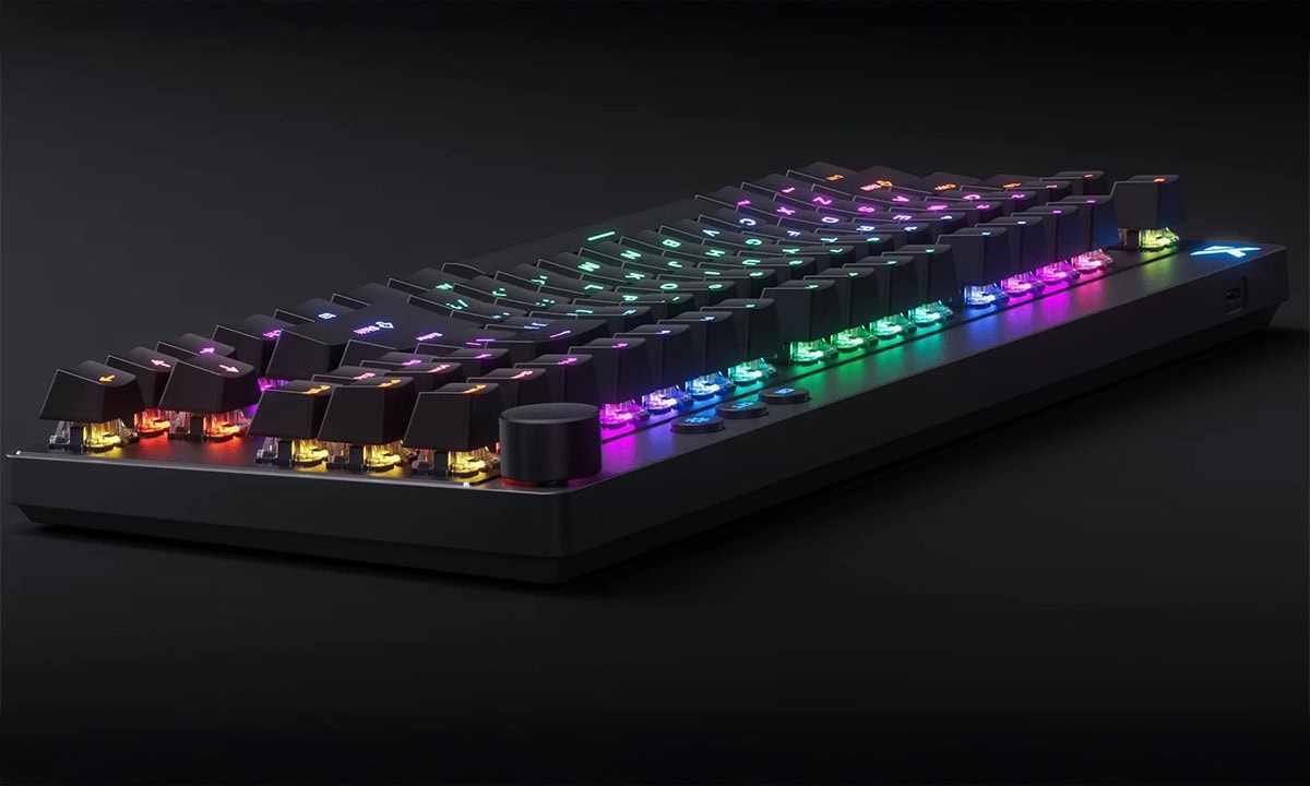 RGB aydınlatmalı MCHOSE Mix 87 Siyah oyun klavyesi, manyetik anahtarlar ve Hall Effect teknolojisi ile yüksek performans sağlar. Hotswap özelliği ve 8K Hz yenileme hızıyla oyun deneyimini artırır.