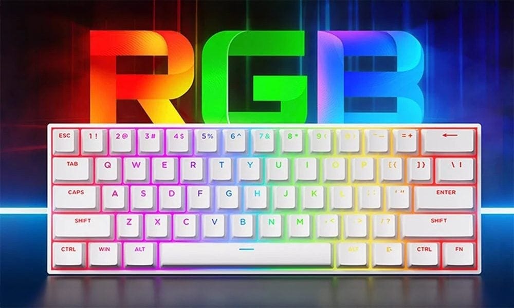RGB aydınlatmalı mekanik oyun klavyesi, çok renkli LED ışıklandırma ve yüksek performanslı tuşlar ile oyun deneyimini artırır. Dayanıklı yapısı ve şık tasarımıyla oyuncuların favorisi.