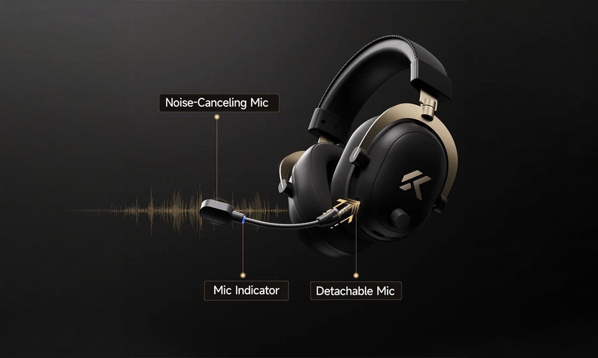 MCHOSE V9 Turbo Beyaz Altın 7.1 Surround Kablosuz Gaming Kulaklık, yüksek ses kalitesi ve konforlu tasarımıyla oyun ve müzik deneyimini artırır.