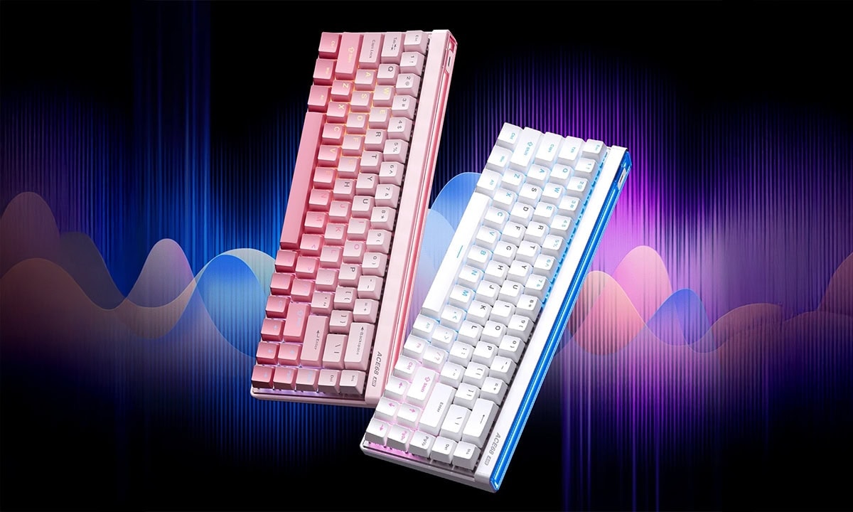 Yüksek performanslı MCHOSE Ace 68 Air Peach Gradient RGB oyun klavyesi, Hall Effect Kailh Manyetik Switch ve Hotswap özelliği ile üstün oyun deneyimi sunar.