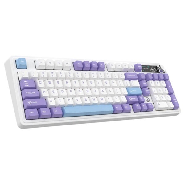 AJAZZ AK980 V2 Mor Beyaz Mavi Kablosuz Mekanik Klavye.
