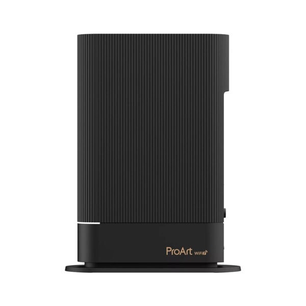 ASUS ProArt PRT-BE5000 WiFi 7 Router, 688MBPS-4320MBPS çift bantlı kablosuz ağ desteği ile yüksek hız ve stabil bağlantı sağlar. Profesyonel ve ev kullanımı için ideal, gelişmiş ağ performansı sunar.