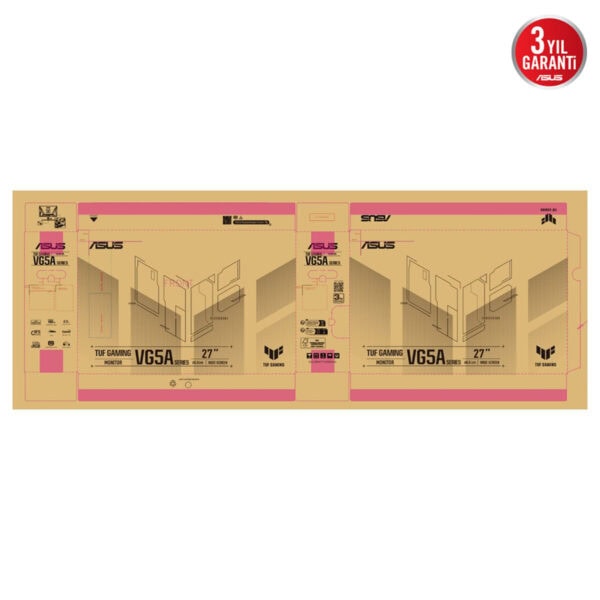 ASUS TUF Gaming VG27AQE5A 27 inç 165Hz 0.3ms QHD IPS Gaming Monitör, Adaptive Sync teknolojisi ile yüksek performans ve net görüntü sağlar.