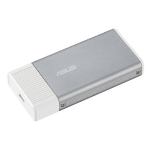 ASUS UGen300 Yapay Zeka Hızlandırıcı USB cihazı, yüksek performanslı yapay zeka işlemleri için tasarlanmış kompakt ve taşınabilir bir cihazdır.