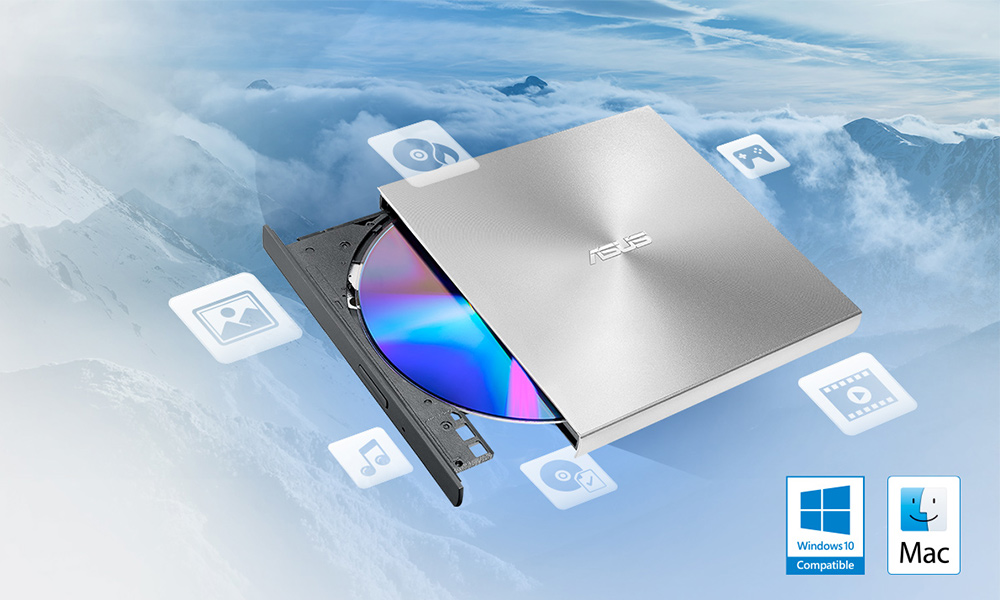 ASUS ZenDrive U8M SDRW-08U8M-U Gold M-DISC Destekli Harici Ultra İnce DVD Yazıcı h1