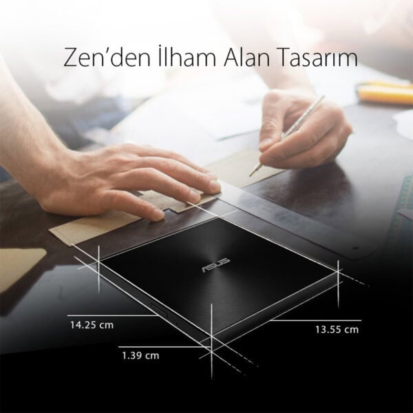 ASUS ZenBook ultra ince dizüstü bilgisayar, şık tasarımı ve yüksek performansıyla öne çıkar.