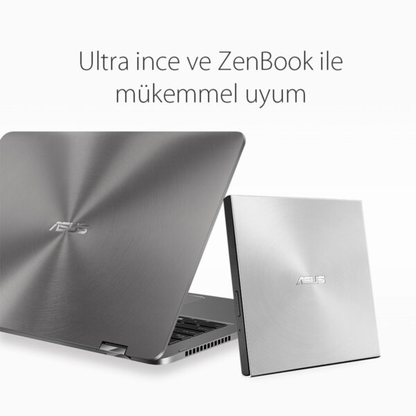 ASUS ZenDrive U9M SDRW-08U9M-U, M-DISC destekli, ultra ince ve şık tasarımıyla harici DVD yazıcı. Laptop ve bilgisayarlar için yüksek performans ve taşınabilirlik sağlar.